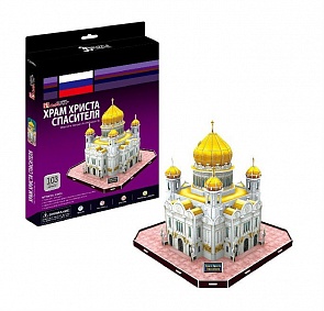 Трехмерный пазл «Храм Христа Спасителя», 103 детали (CubicFun, C205h)